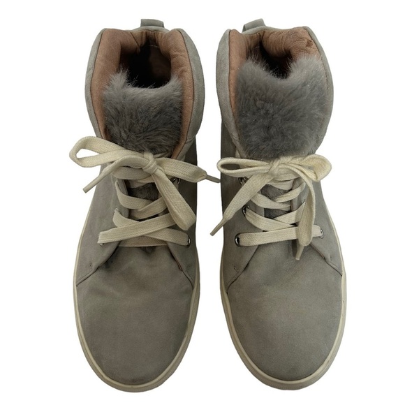 Jaggar Mid-Top Suede Faux Fur Trainer Sneakers - Picture 5 of 16